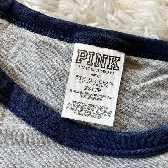 Victoria’s Secret Pink 5th & Ovean Indians baseball tee shirt womens size XS - Picture 2 of 7
